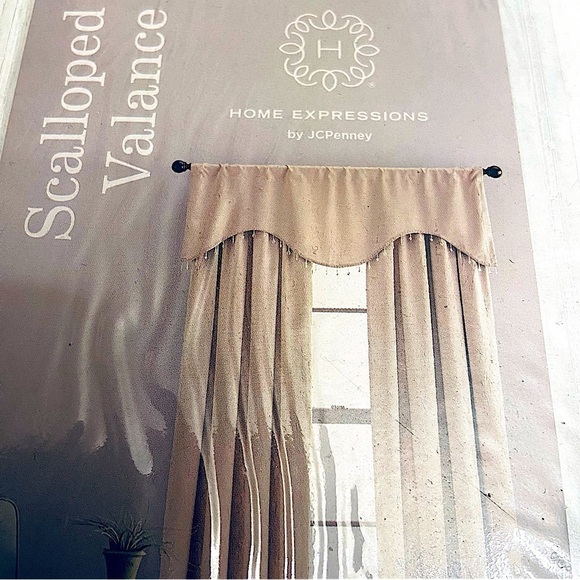 Home Expression Cassidy Blackout 72” Length Curtains Set With Scalloped Valance - Picture 5 of 9